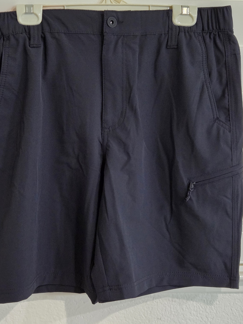 Weatherproof Vintage Tech Shorts Mens 34 Navy Blue Performance Stretch 9” Inseam